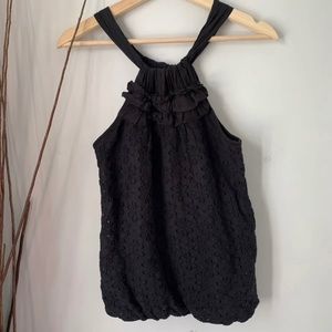 Ella Moss Top Tank Floral Black Sleeveless Women’s Size Small